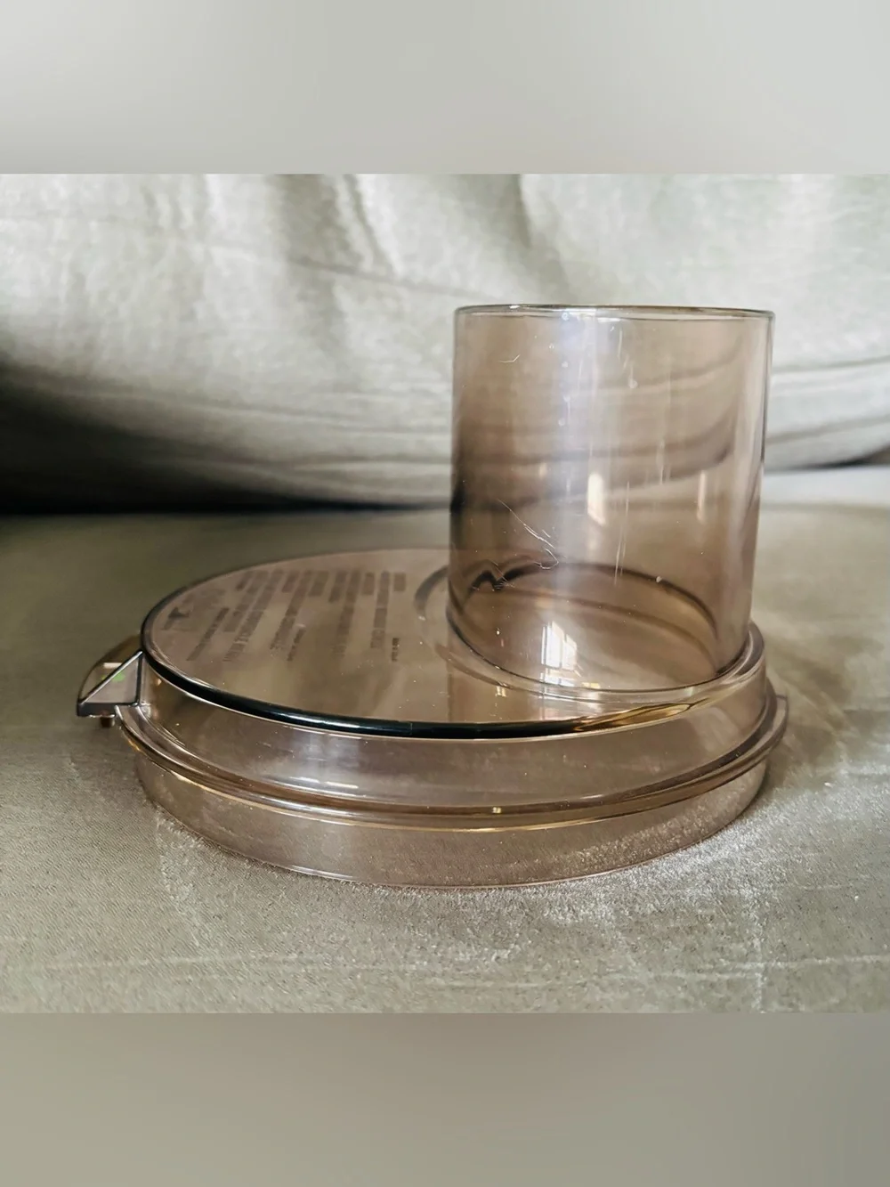 CUISINART DLC-8F Food Processor Work Bowl Lid OEM Replacement Part AMBER